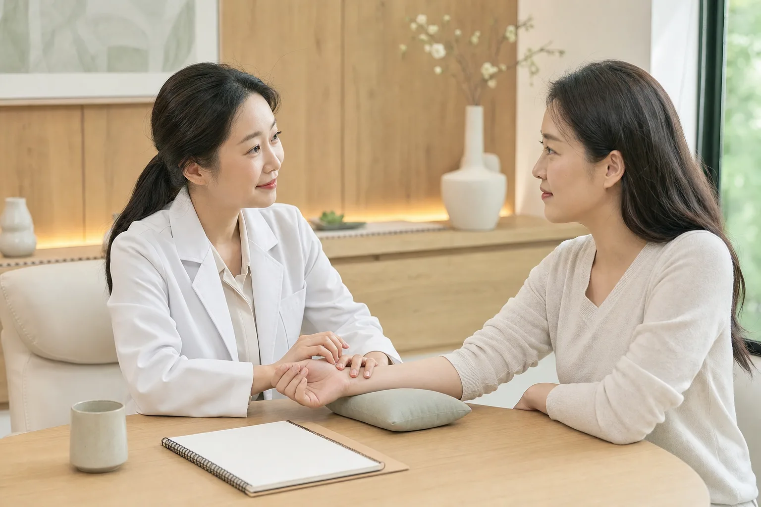 고령난임 환자의 맥과 전신 상태를 살피는 한의학 진료